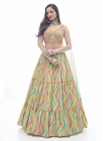 For A Designer Look,Grab These Lehenga in Fine Colored.These Blouse is Fabricated On Art Silk Pair With Chinon Lehenga And Chinon Dupatta.Its Beautified With Designer Work.