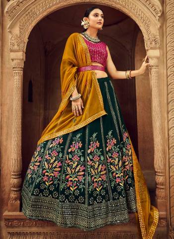 Bold And Beautiful Looking Lehenga Choli is Here,These Lehenga And Blouse Are Fabricated On Georgette Pair With Georgette Dupatta.Its Beautified With Heavy Thread,Sequance Embroidery Work.