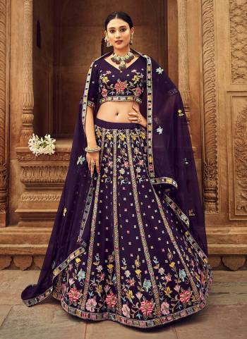 Bold And Beautiful Looking Lehenga Choli is Here,These Lehenga And Blouse Are Fabricated On Georgette Pair With Georgette Dupatta.Its Beautified With Heavy Thread,Sequance Embroidery Work.