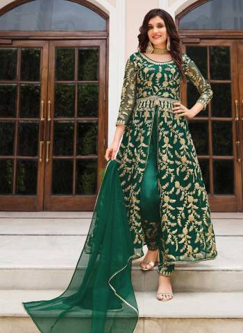 Grab These Designer Looking Anarkali Suit in Fine Colored.These Top And Dupatta Are Fabricated On Butterfly Net Pair With Satin Bottom.Its Beautified With Designer Work.