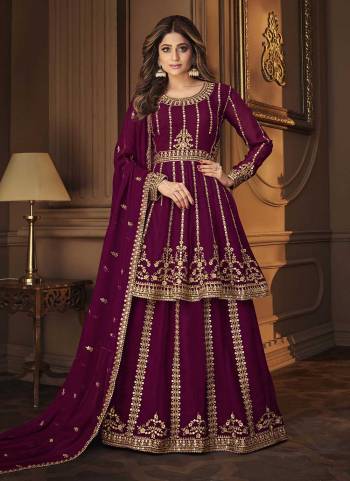 Flaunt Your Rich And Elegant Taste Wearing This Designer Suit in All Over Beautiful Colored.These Top And Bottom Are Fabricated on Georgette Based Pair With Georgette Dupatta.Its Beautified With Heavy Sequance Embroidery Work.