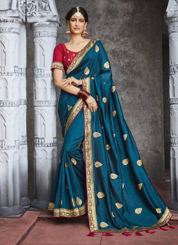 Grab These Fine Colored Saree Pair With Blouse.These Saree is Fabricated On Vichitra Silk Pair With Phantom Silk Blouse.Its Beautified With Designer Jari Embroidery Work.