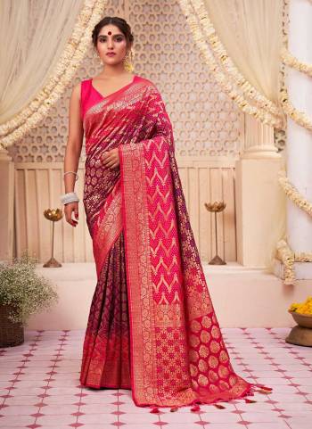 Grab These Beautiful Colored Saree Pair With Blouse.These Saree And Blouse Are Fabricated On Raw Silk.Its Beautified With Heavy Wevon Designer Work.