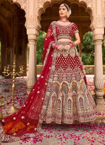 For A Designer Look,Grab These Lehenga in Fine Colored Pair With Blouse And Designer Dupatta.These Blouse And Lehenga Are Fabricated On Velvet Pair With Soft Net Dupatta.Its Beautified With Heavy Designer Embroidery,Hand Work.