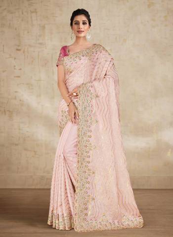 For A Beautiful Look,Grab These Saree in Fine Colored Pair With Blouse.These Saree is Fabricated On Organza Pair With  Silk Blouse.Its Beautified With Designer Work.