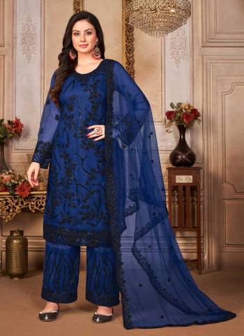 Grab These Beautiful Colored Plazzo Suit.These Top And Dupatta Are Fabricated On Net Pair With Santoon Bottom.Its Beautified With Heavy Coding,Sequance Embroidery Work. 