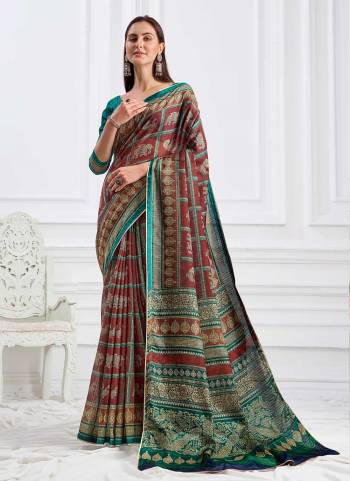 Grab These Saree in Fine Colored Pair With Blouse.These Saree And Blouse Are Fabricated On Crepe.Its Beautified With Fancy Designer Printed Work.