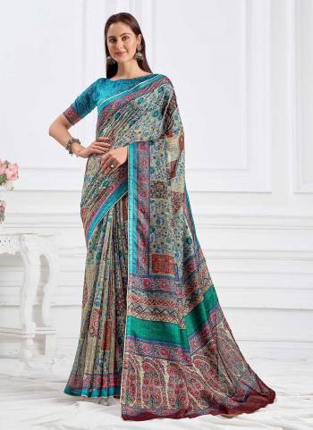 Grab These Saree in Fine Colored Pair With Blouse.These Saree And Blouse Are Fabricated On Crepe.Its Beautified With Fancy Designer Printed Work.