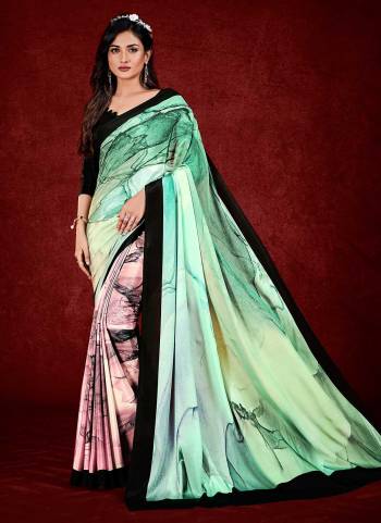 Grab These Beautiful Colored Saree Pair With Blouse.These Saree And Blouse Are Fabricated On Crepe.Its Beautified With Fancy Designer Printed Work