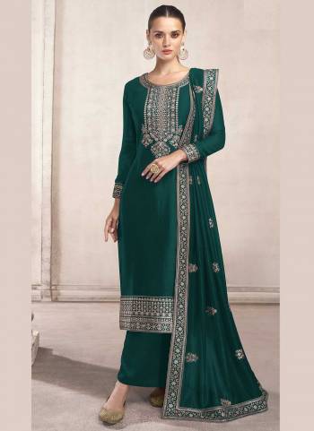 Grab These Plazzo Suit in Fine Colored Pair With Bottom And Dupatta.These Top And Bottom Are Fabricated On Dola Silk Pair With Dola Silk Dupatta.Its Beautified With Heavy Sequance Embroidery Work.