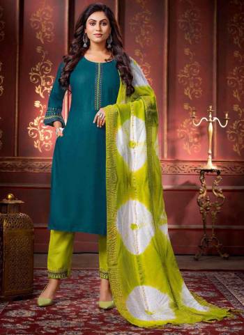 Grab These Readymade Suit in Fine Colored Pair With Bottom And Dupatta.These Top And Bottom Are Fabricated On Rayon Slub.Its Beautified With Designer Printed,Embroidery Work.