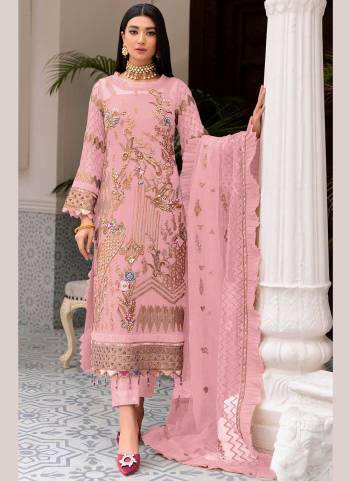 Grab These Suit in Fine Colored.These Top is Fabricated On Faux Georgette Pair With Santoon Bottom And Net Dupatta.Its Beautified With Heavy Multy,Sequance  Embroidery Work.