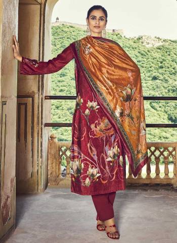 Grab These Beautiful Colored Suit.These Top is Fabricated On Velvet Pair With Pashmina Bottom And Velvet Dupatta.Its Beautified With Designer Digital Printed Work.