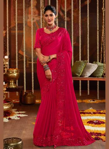 Grab These Designer Looking Saree in Fine Colored.These Saree is Fabricated On Georgette Silk Pair With Banglori Silk Blouse.Its Beutified With Designer Work.