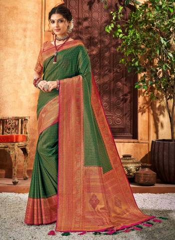 Grab These Beautiful Looking Saree in Fine Colored.These Saree And Blouse Are Fabricated On Brocade.Its Beautified With 2D Designer Weaving With Heavy Stone Work.