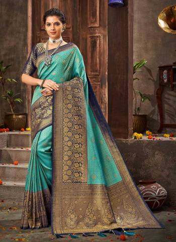 Grab These Festive Wear Saree in Fine Colored.These Saree is Fabricated On Brocade Pair With Brocade Blouse.Its Beautified With Heavy Wevon Designer With Heavy Stone Work.