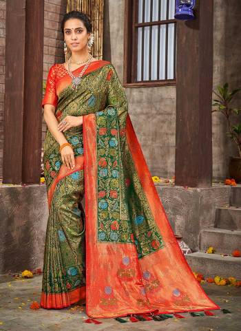 Grab These Festive Wear Saree in Fine Colored.These Saree is Fabricated On Brocade Pair With Brocade Blouse.Its Beautified With Heavy Wevon Designer With Heavy Stone Work.