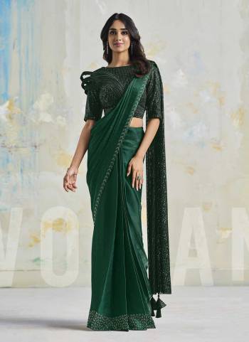 Attrective These Festive Wear Readymade Saree And Blouse in Fine Colored.These Saree is Fabricated On Silk Crepe Pair With Silk Crepe Blouse.Its Beautified With Heavy Designer Embroidery Work.