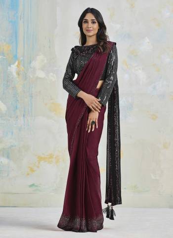 Attrective These Festive Wear Readymade Saree And Blouse in Fine Colored.These Saree is Fabricated On Satin Silk Crepe Pair With Satin Silk Crepe Blouse.Its Beautified With Heavy Designer Embroidery Work.