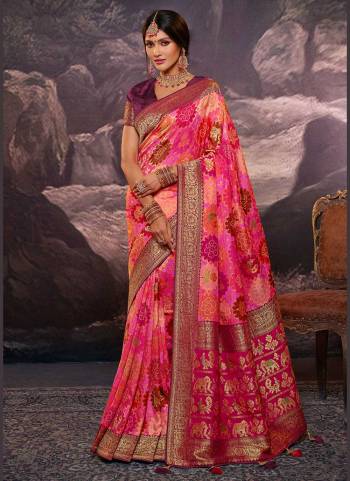 Attrective Looking These Festive Wear Saree in Fine Colored.These Saree is Fabricated On Tussar Viscose Pair With Tussar Viscose Blouse.Its Beautified With Wevon Border Designer,Position Digital Printed & Tassels.