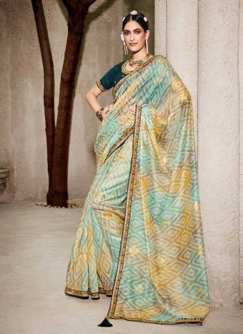 Attrective Looking These Festive Wear Saree in Fine Colored.These Saree is Fabricated On Khadi Silk Pair With Phantom Silk Blouse.Its Beautified With Designer Printed,Resham,Jari Embroidery Work.