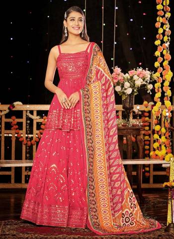 For A Designer Look,Grab These Readymade Lehenga Choli in Fine Colored.These Lehenga And Blouse Are Fabricated On Viscose Georgette Pair With Chinon Dupatta.Its Beautified With Sequance Embroidery Work With Printed Dupatta.