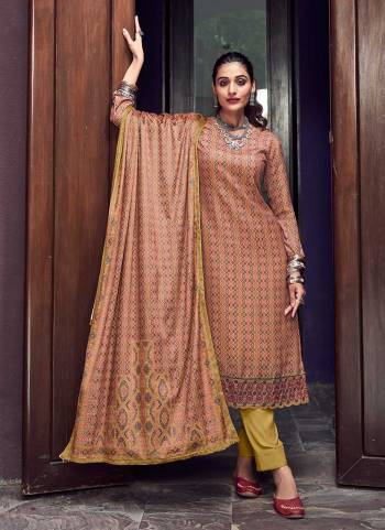 Grab These Suit in Fine Colored Pair With Bottom And Dupatta.These Top And Bottom Are Fabricated On Pashmina Pair With Velvet Dupatta.Its Beautified With Designer Printed,Embroidery With Swarovski Work.