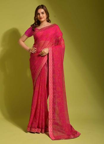 Garb These Designer Saree in Fine Colored.These Saree Are Chiffon And Blouse is Banglori Fabricated.Its Beautified With Designer Printed With Swarovski Work Border.