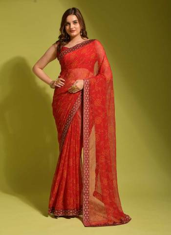 Garb These Designer Saree in Fine Colored.These Saree Are Chiffon And Blouse is Banglori Fabricated.Its Beautified With Designer Printed With Swarovski Work Border.