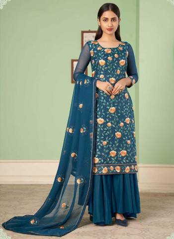 Grab These Designer Plazzo Suit in Fine Colored Pair With Bottom And Dupatta.These Top And Dupatta Are Fabricated On Georgette Pair With Santoon Bottom.Its Beautified With Santoon Inner.Its Beautified With Heavy Designer Muity Thread ,Sequance Embroidery Work.