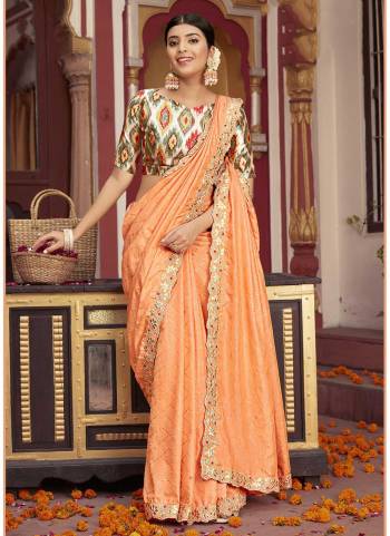 Grab These Festive Wear Saree in Fine Light Colored.These Saree And Blouse is Fabricated On Dola Silk.Its Beautified With Designer Foil Printed,Gota Patti With Diamond Border,Patola Printed Blouse.