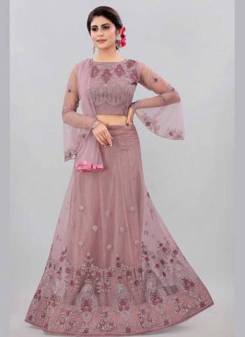 For A Designer Look,Grab These Lehenga Choli in Fine Colored.These Lehenga And Blouse Are Fabricated On Net Pair With Net Dupatta.Its Beautified With Designer Embroidery Work.