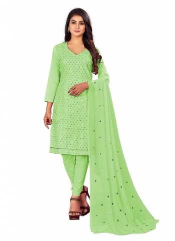 Grab These Suit in Fine Colored Pair With Bottom And Dupatta.These Top Are Cotton Slub And Dupatta Are Fabricated On Nazneen Pair With Cotton Bottom.Its Beautified With Designer Sequance Embroidery Work.