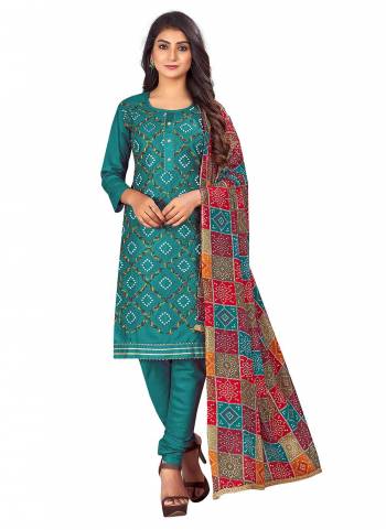 Grab These Suit in Fine Colored Pair With Bottom And Dupatta.These Top Are PC Cotton And Dupatta Are Fabricated On Chinon Pair With Cotton Bottom.Its Beautified With Designer Embroidery Work,With Printed Dupatta.