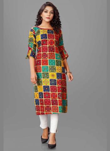 Grab These Beautiful Looking Readymade Kurti.These Kurti is Fabricated On Rayon.Its Beautified With Designer Printed.