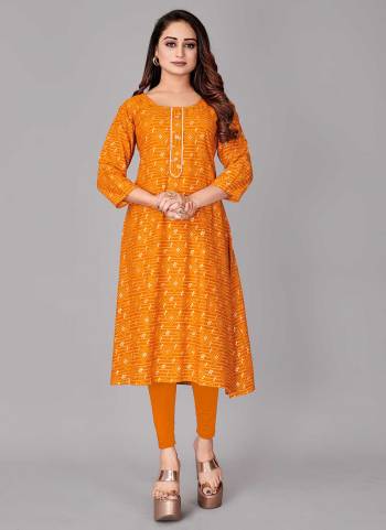 Grab These Beautiful Looking Readymade Kurti.These Kurti is Fabricated On Rayon Viscose.Its Beautified With Designer Printed With Foil Printed.