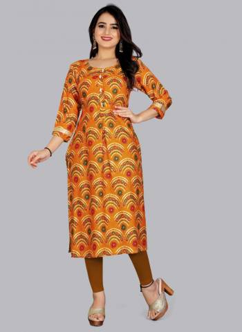 Grab These Beautiful Looking Readymade Kurti.These Kurti is Fabricated On Rayon Viscose.Its Beautified With Designer Printed With Foil Printed.