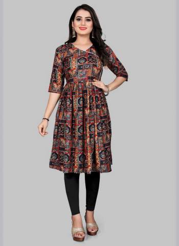 Grab These Beautiful Looking Readymade Kurti.These Kurti is Fabricated On Rayon Viscose.Its Beautified With Designer Printed With Foil Printed.