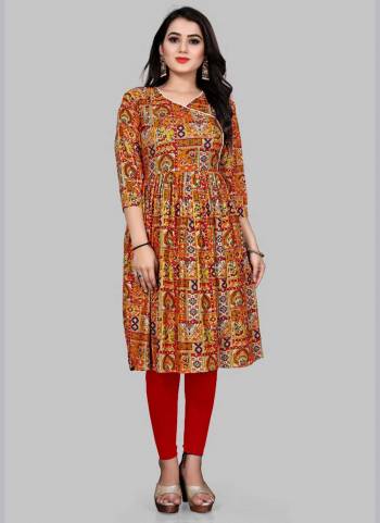 Grab These Beautiful Looking Readymade Kurti.These Kurti is Fabricated On Rayon Viscose.Its Beautified With Designer Printed With Foil Printed.