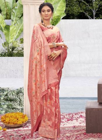 Look These Saree in Fine Colored.These Saree And Blouse is Fabricated On Cotton Silk Pair.Its Beautified With Weavon Multy Designer Work.