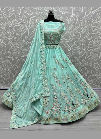 For A Designer Look,Grab These Lehenga Choli in Fine Colored.These Lehenga Choli And Dupatta Are Fabricated On Cotton Silk Pair.Its Beautified With Fancy Designer Multy Thread,Sequance Embroidery With Diamond Work.