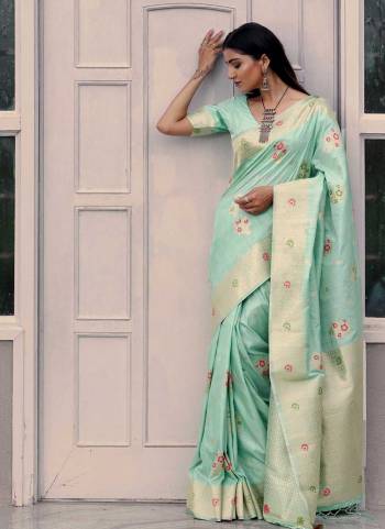 Grab These Saree in Fine Colored Pair With Blouse.These Saree and Blouse Are Fabricated On Cotton Silk.Its Beautified With Heavy Wevon Designer Work .