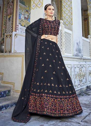 A Designer Look,Grab These Lehenga Choli in Fine Colored.These Lehenga And Blouse Are Fabricated On Georgette Pair With Georgette Dupatta.Its Beautified With Thread,Sequance Embroidery Work.