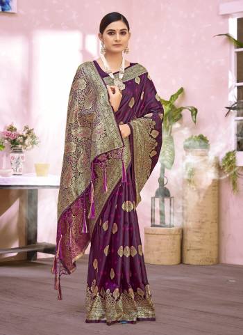 Look These Saree in Fine Colored.These Saree And Blouse is Fabricated On Silk Pair.Its Beautified With Heavy Weavon Designer Work.