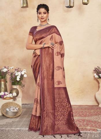 Look These Saree in Fine Colored.These Saree And Blouse is Fabricated On Cotton Pair.Its Beautified With Heavy Wevon Designer Work.