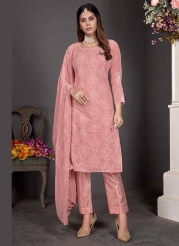 Grab These Suit in Fine Colored Pair With Bottom And Dupatta.These Top Are Faux Georgette And Dupatta Are Fabricated On Nazneen Pair With Santoon Bottom.Its Beautified With Santoon Bottom.Its Beautified With Heavy Designer Embroidery Work.