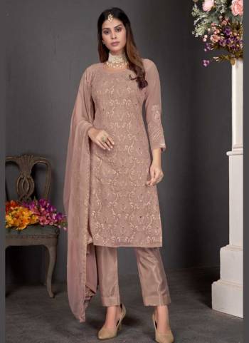 Grab These Suit in Fine Colored Pair With Bottom And Dupatta.These Top Are Faux Georgette And Dupatta Are Fabricated On Nazneen Pair With Santoon Bottom.Its Beautified With Santoon Bottom.Its Beautified With Heavy Designer Embroidery Work.