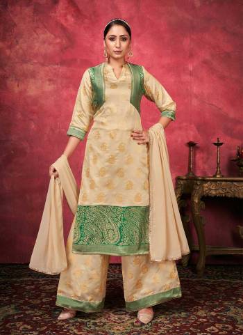 Grab This Readymade Plazzo Suits In Fine Color Top And Bottom Are Art Silk And Dupatta Are Georgette Fabricated Beautified With Wevon Designer. It Is Light In Weight And Easy To Carry All Day Long. 