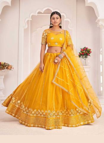 For A Different Look,Grab These Designer Lehenga in All Over Pretty Colored Pair With Blouse And Dupatta.These Lehenga Choli is All Over Butterfly Net Base Fabric With Designer Work.Buy Now These Lehenga For Up Coming Wedding Season.