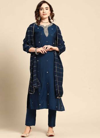 This Trendy yet Attractive Poduct Look Stylish Effortlessly. Made To Accentuate Any Body Type. This Fine Color Muslin Kurta, Trouser And Organza Fabricted Dupatta Enhance with Embroidery,Stone Work.